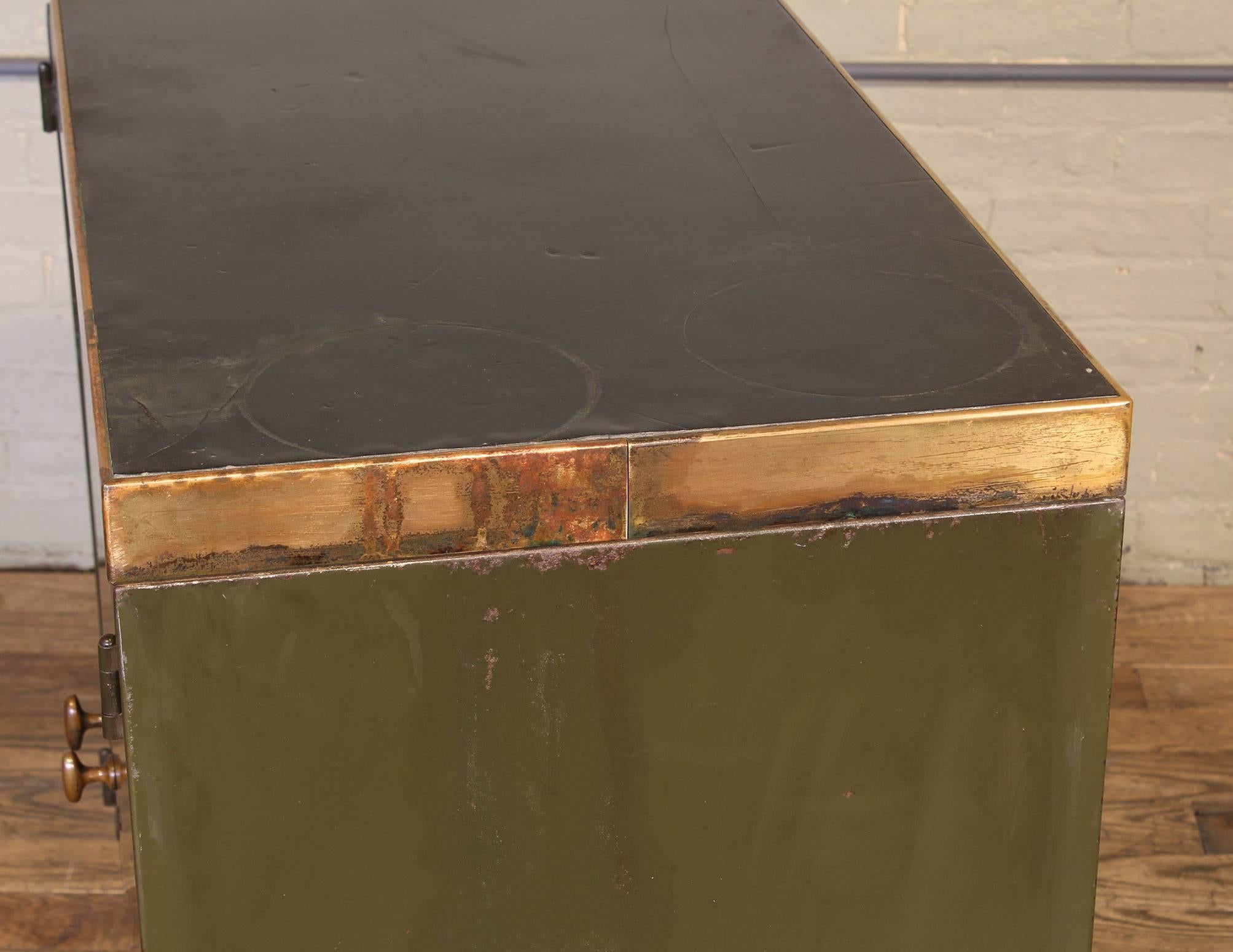 vintage industrial metal cabinet