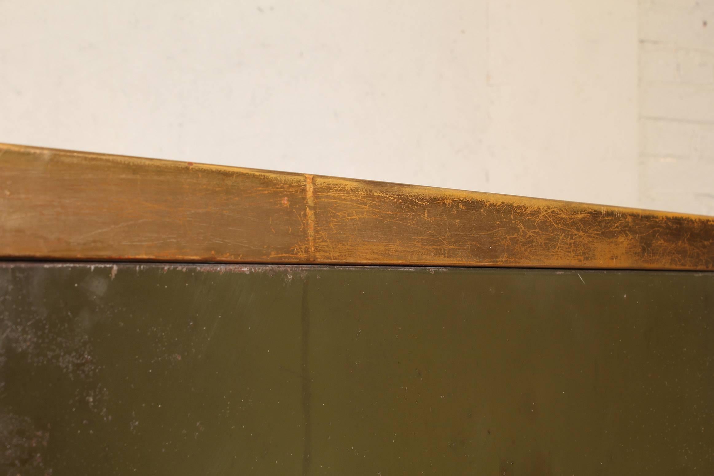 Vintage Industrial Copper Top Metal Storage Cabinet 1