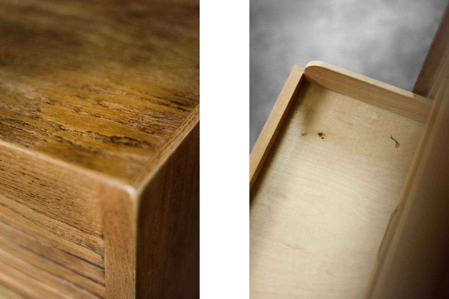 Vintage Industrial Danish Roller Shutter Brown Oak Kabinett mit mehreren Schubladen im Angebot 6