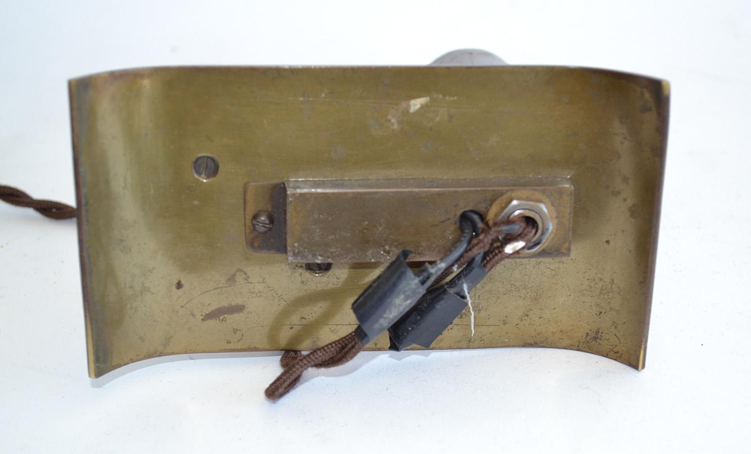 Brass Vintage Industrial Desk or Table Lamp Petite Bauhaus Style Copper, 1930's