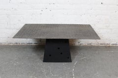 Vintage Industrial Diamond Steel Pyramid Table