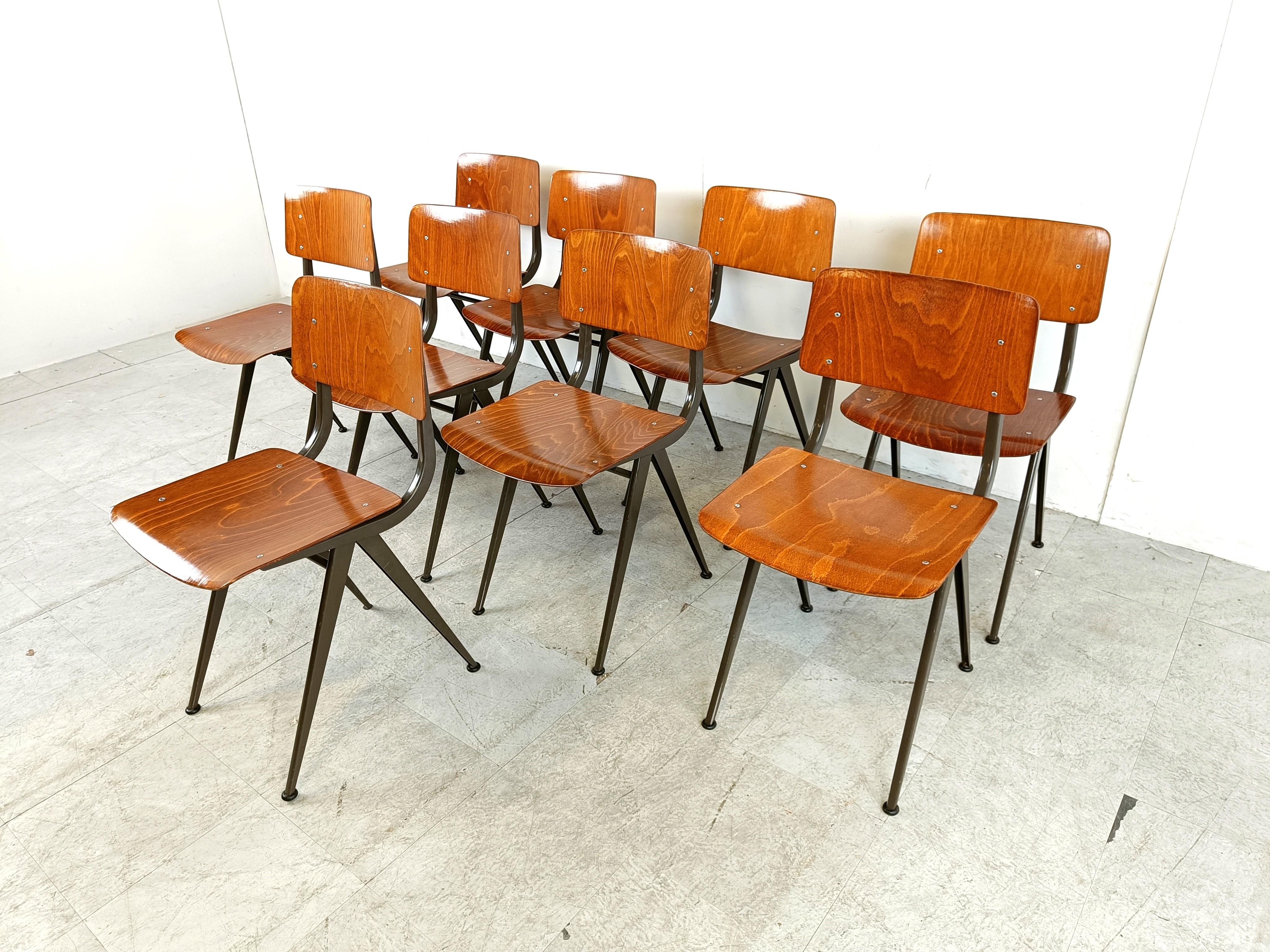 Belgian Vintage industrial dining chairs, 1960s