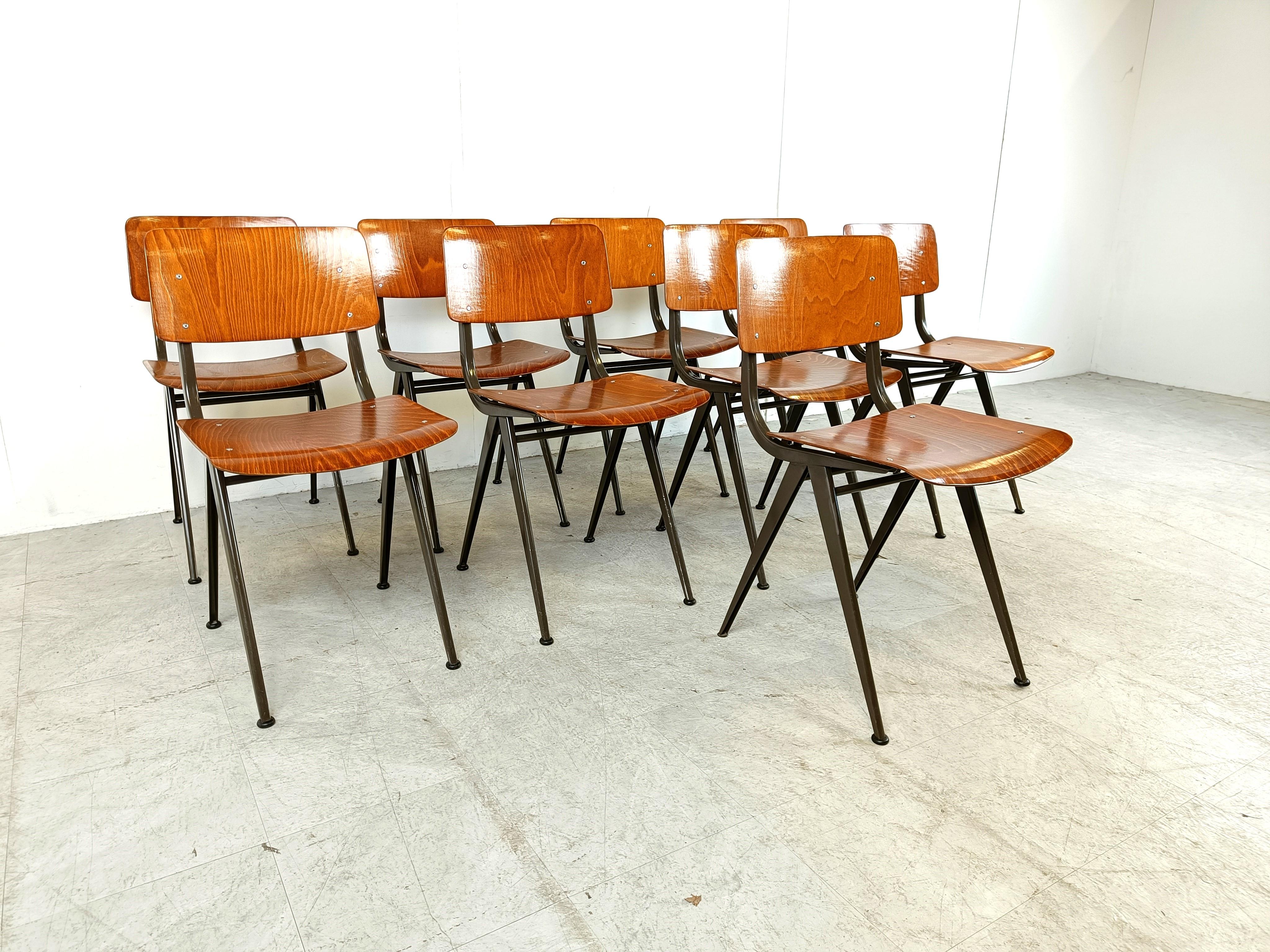 Vintage industrial dining chairs, 1960s In Good Condition In Leuven, Vlaams Gewest
