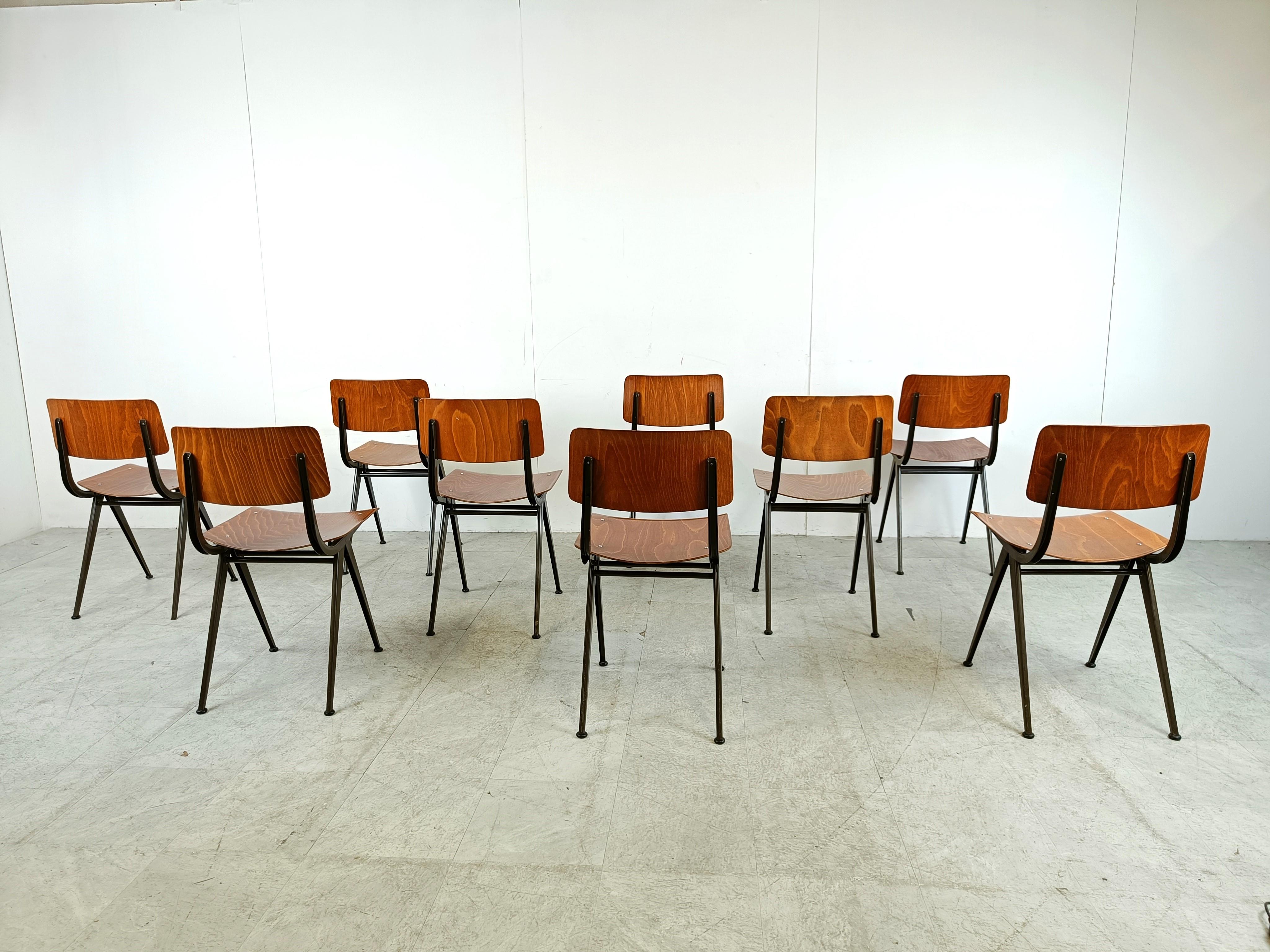 Plywood Vintage industrial dining chairs, 1960s