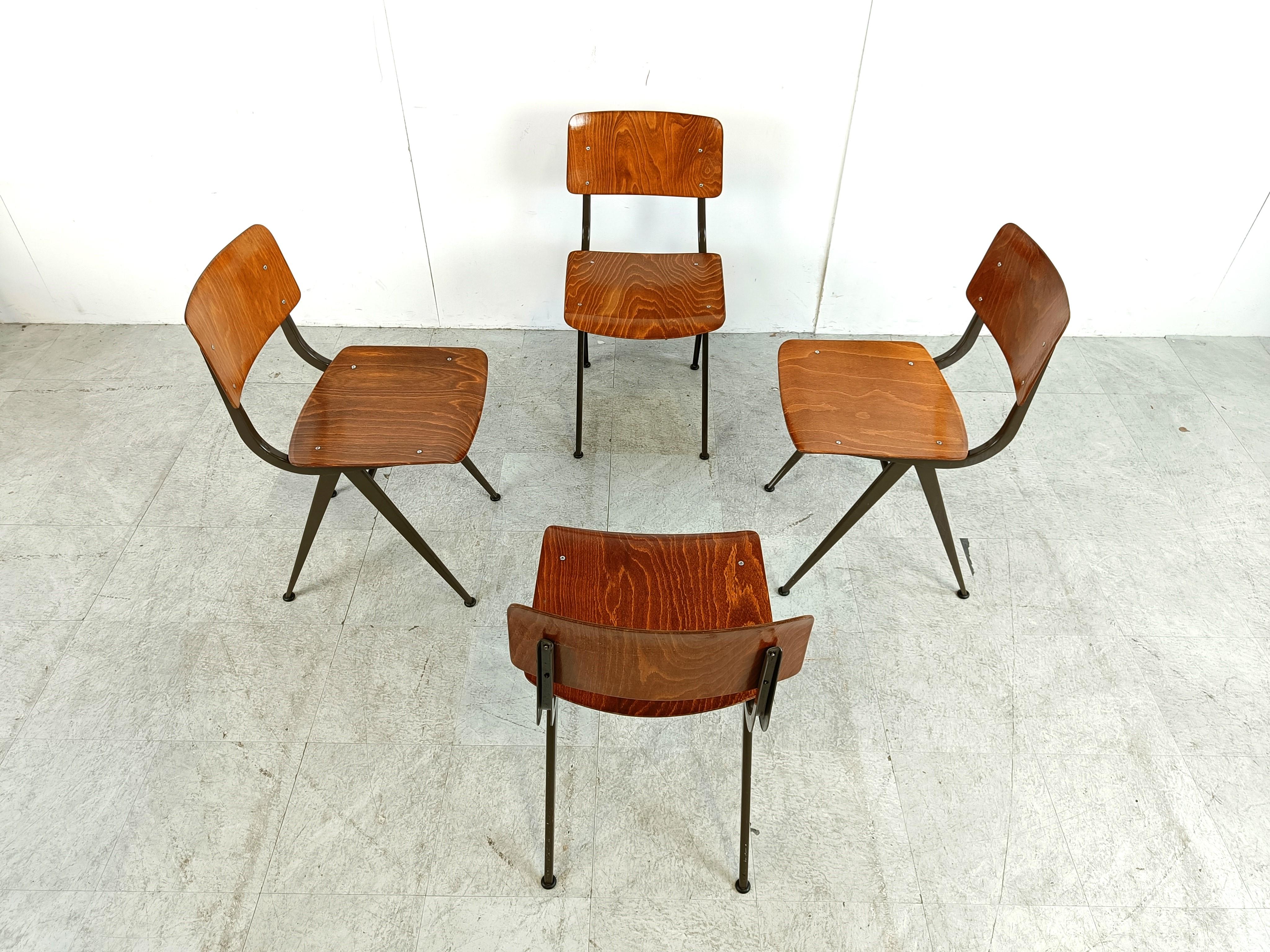 Vintage industrial dining chairs, 1960s 1