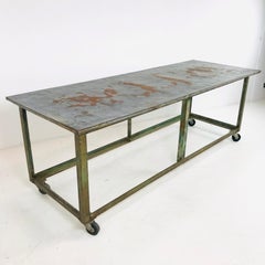 Vintage Industrial Display Table