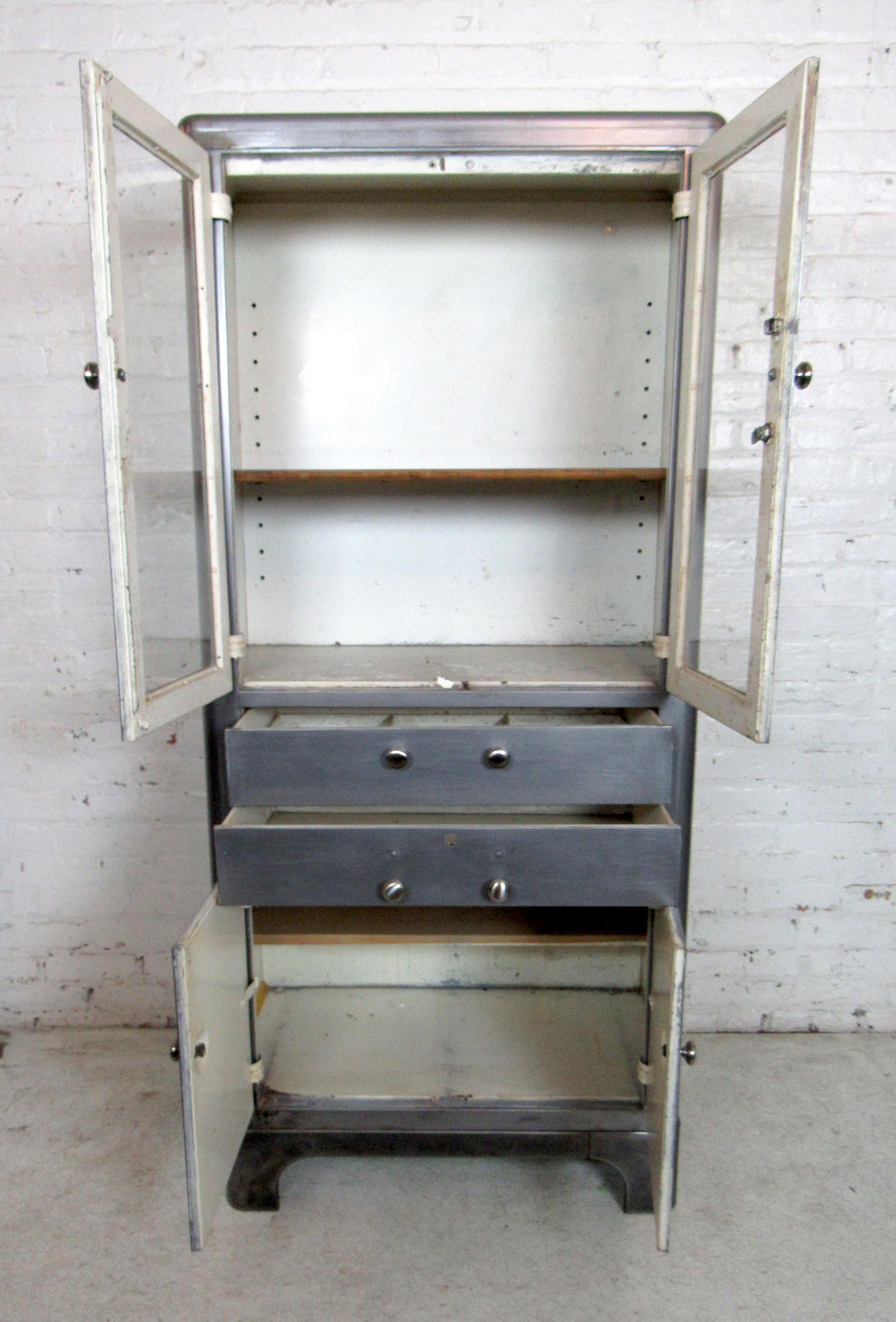 vintage industrial cabinet