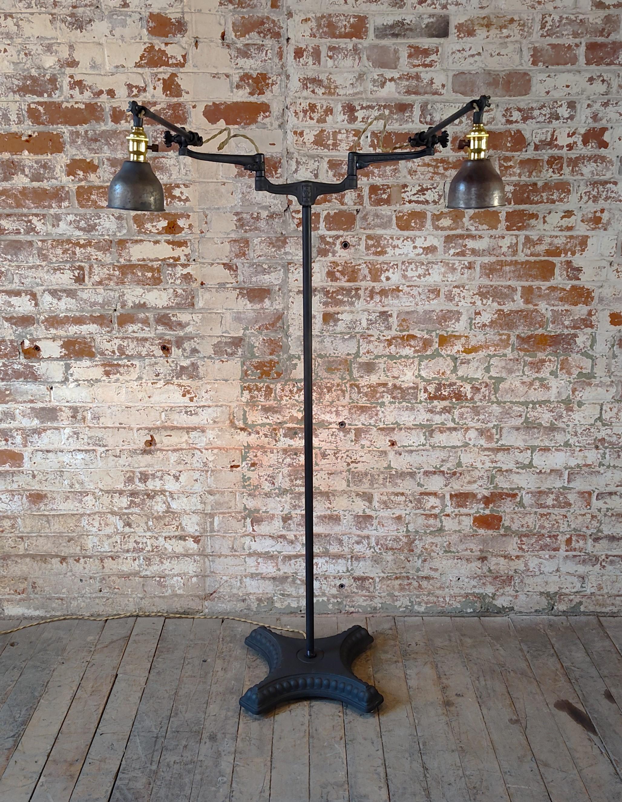Vintage Factory Double Arm Floor Lamp

Base Measures: 15