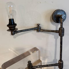 Vintage Industrial Double-Arm Wall Sconce Articulating Light Fixture