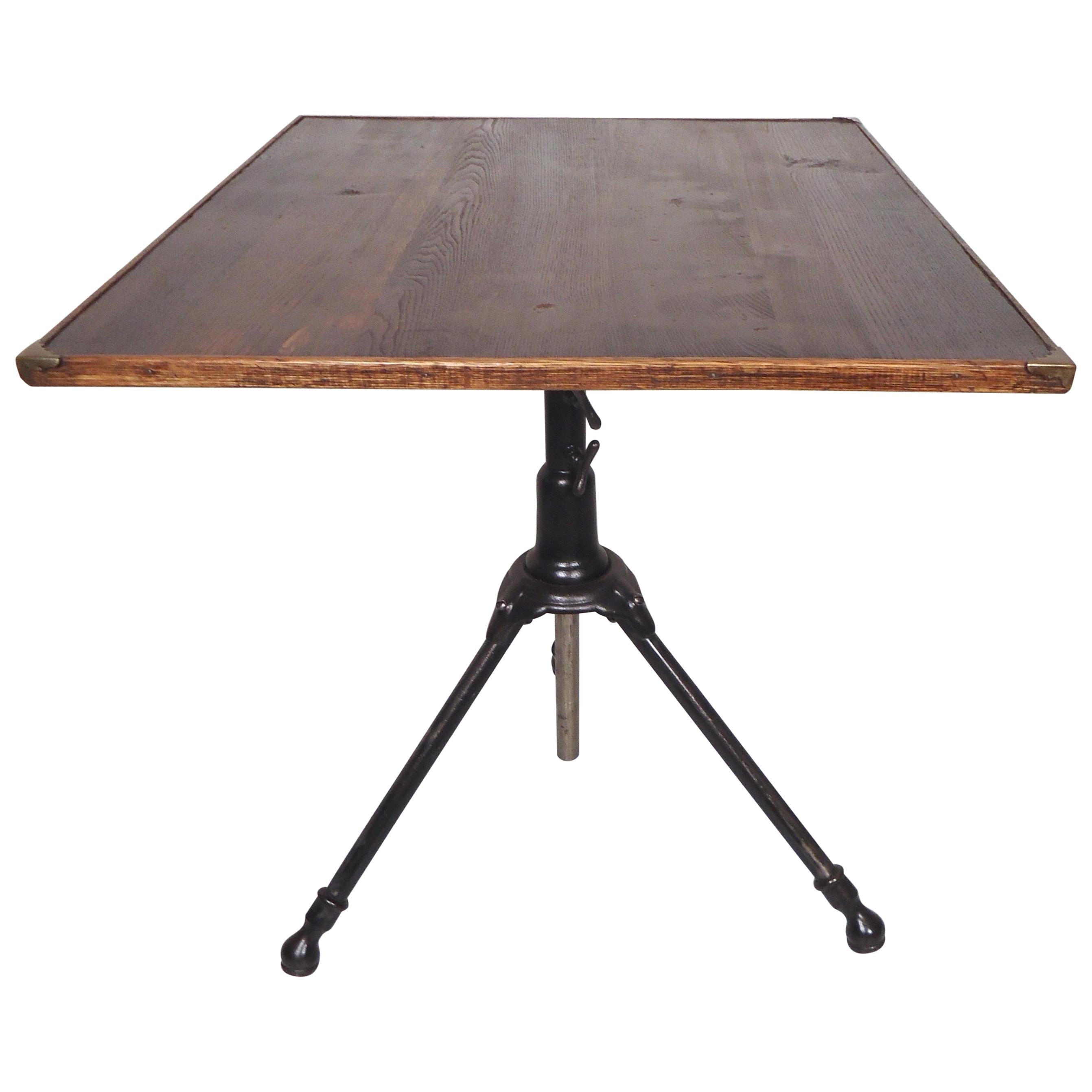 Vintage Industrial Drafting/Dining Table