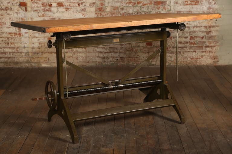 Vintage Industrial Hamilton Drafting Table 5