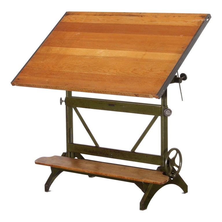 Vintage Industrial Hamilton Drafting Table At 1stdibs