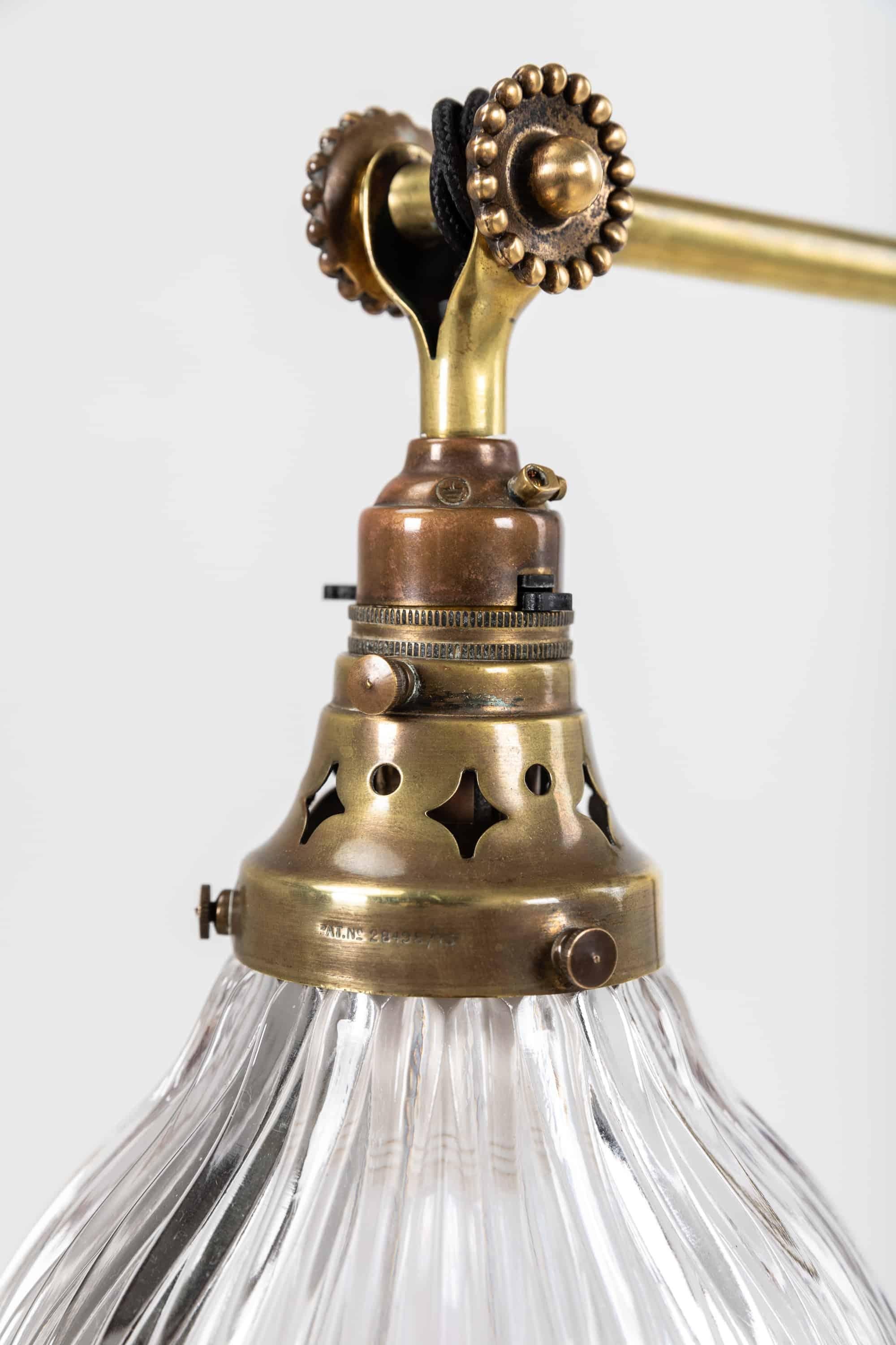 Vintage Industrial Dugdills Floor Standing Adjustable Brass Lamp, C.1920 4