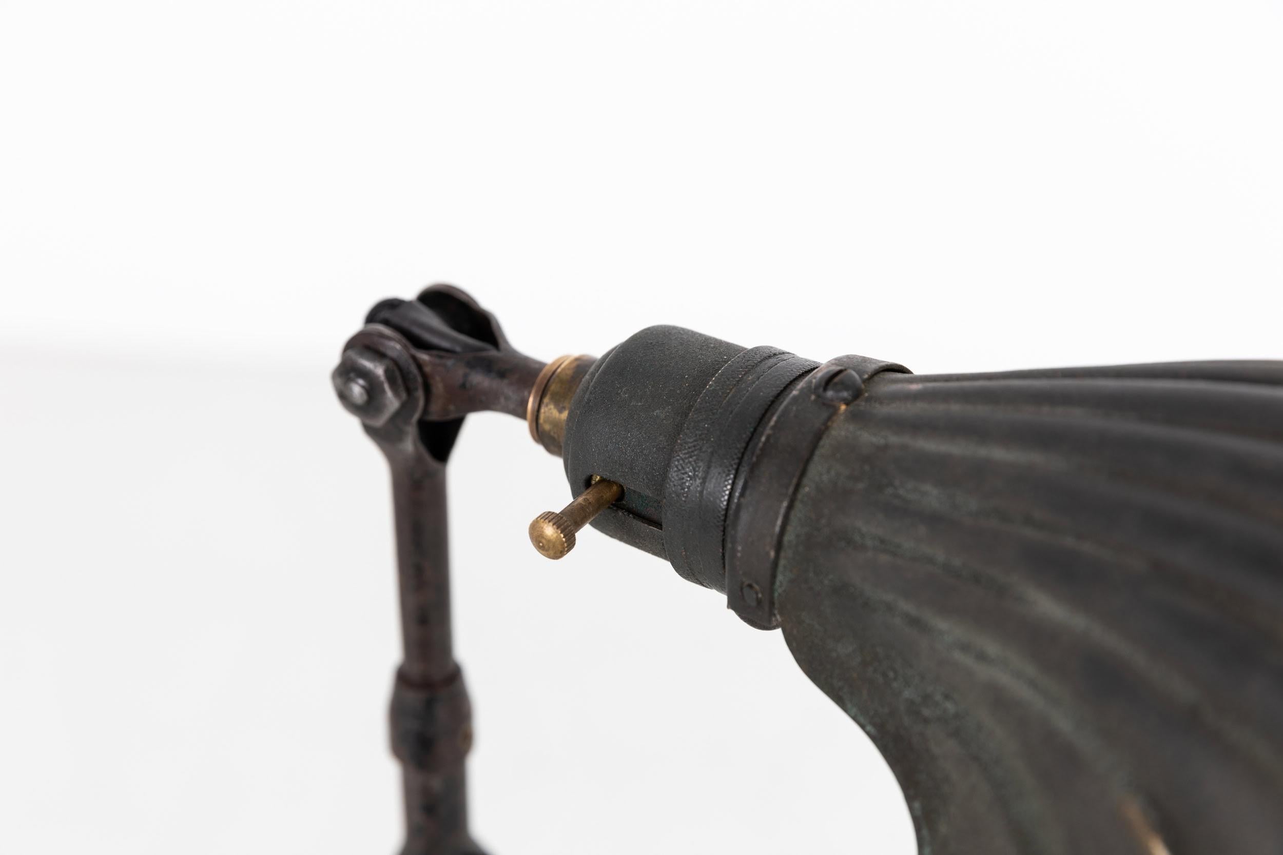 English Vintage Industrial Dugdills Machinist's Adjustable Factory Desk Lamp, C.1930 For Sale
