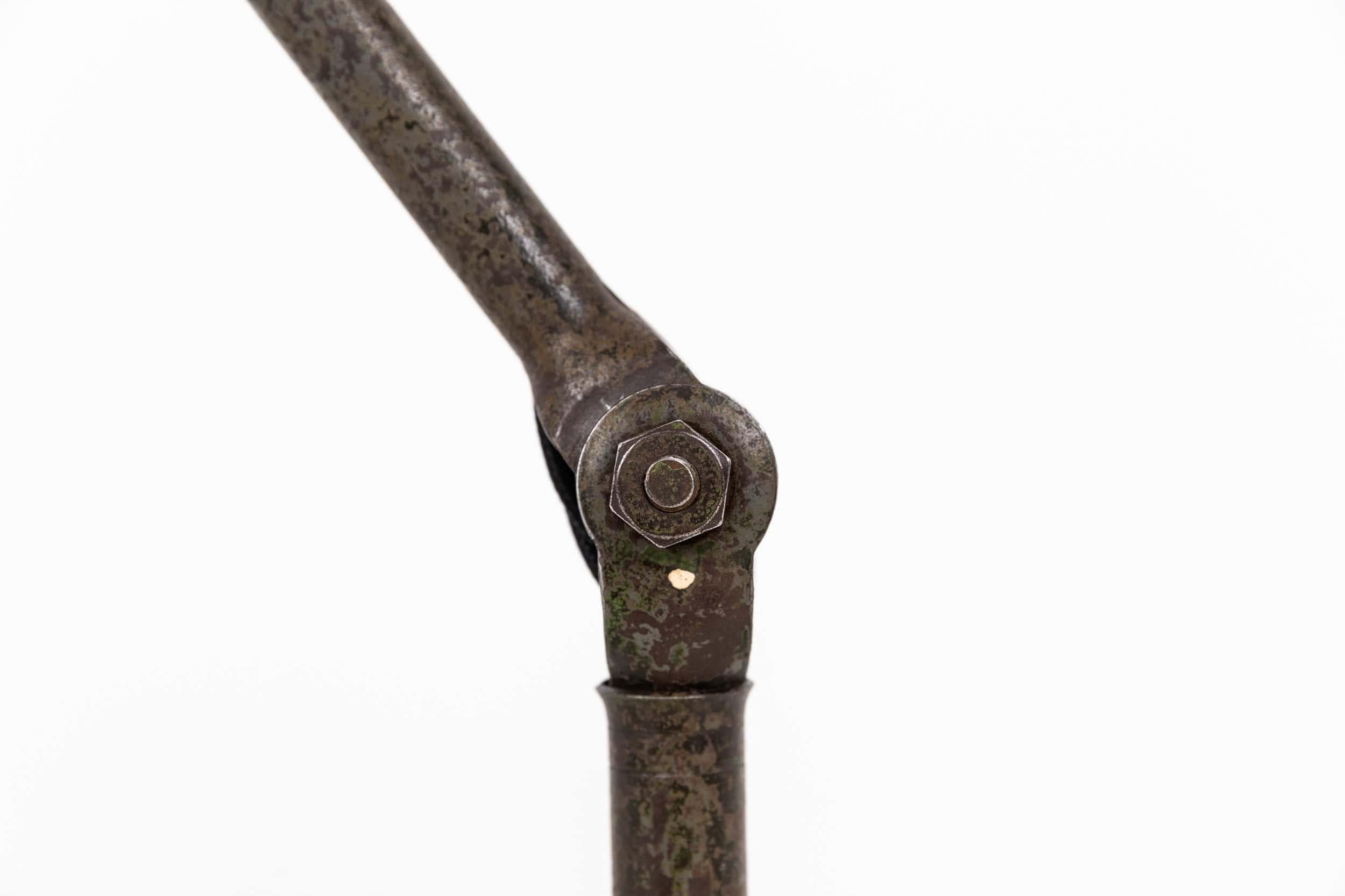 

Very original example of the classic Dugdills desk lamp used by factory workers. c.1930

In wonderful original condition, including the matchstick bulbholder; this lamp has been cleaned sympathetically to show signs of it's age and heritage.