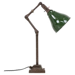 Vintage Industrial Dugdills Machinist's Adjustable Portable Desk Lamp, C.1930