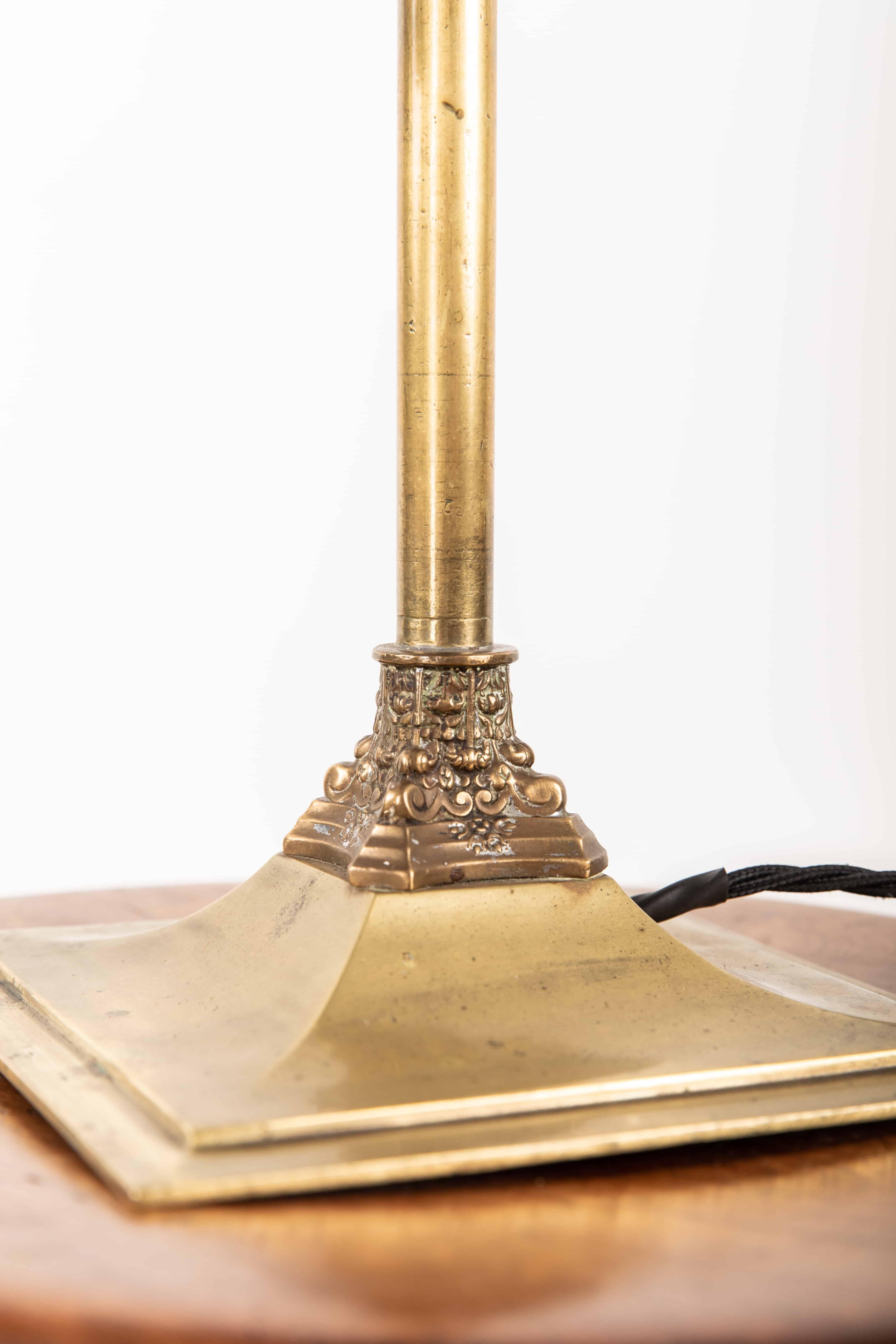 Vintage Industrial Early Brass Dugdills Machinist's Desk Lamp, c.1930 3