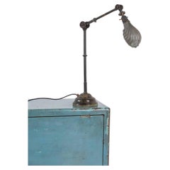 Industrielle Dugdills Machinist's-Schreibtischlampe aus Messing, um 1920