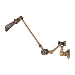 Vintage Industrial Early Brass Dugdills Machinist's Wall Lamp, c.1920
