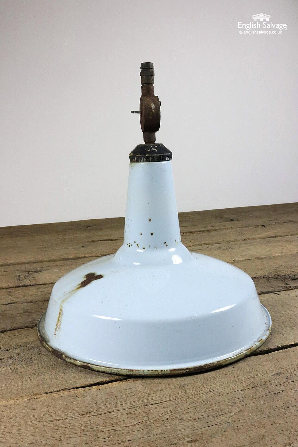 Vintage Industrial Enamel Pendant Light, 20th Century In Good Condition For Sale In London, GB