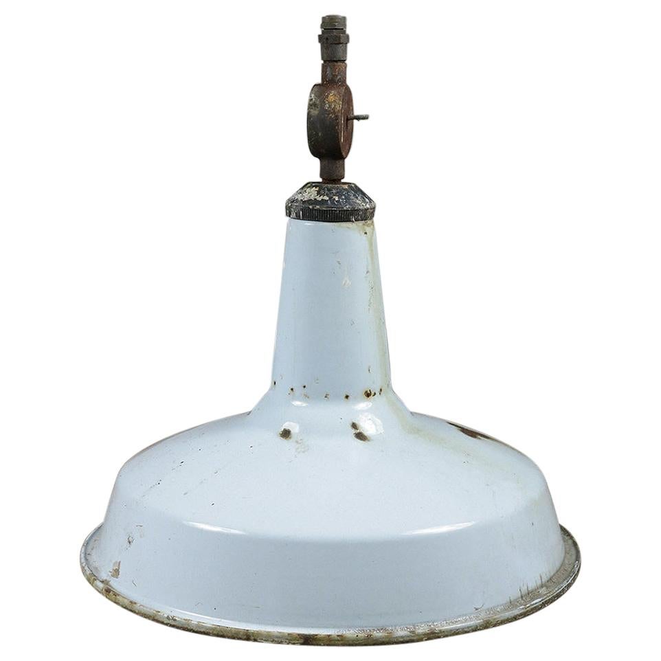 Vintage Industrial Enamel Pendant Light, 20th Century For Sale