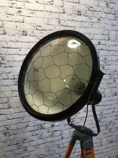 Vintage Industrial Enameled Tripod Reflector Lamp, 1950s