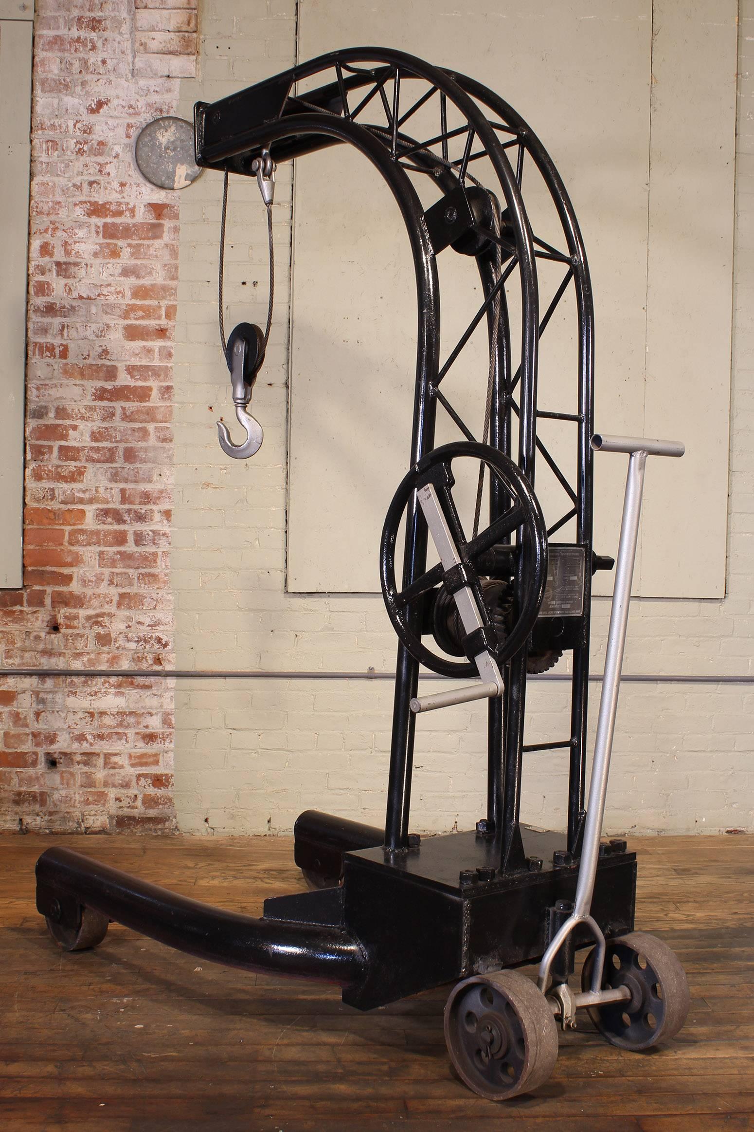 Vintage Industrial Engine Hoist Hanging Chair Frame 5