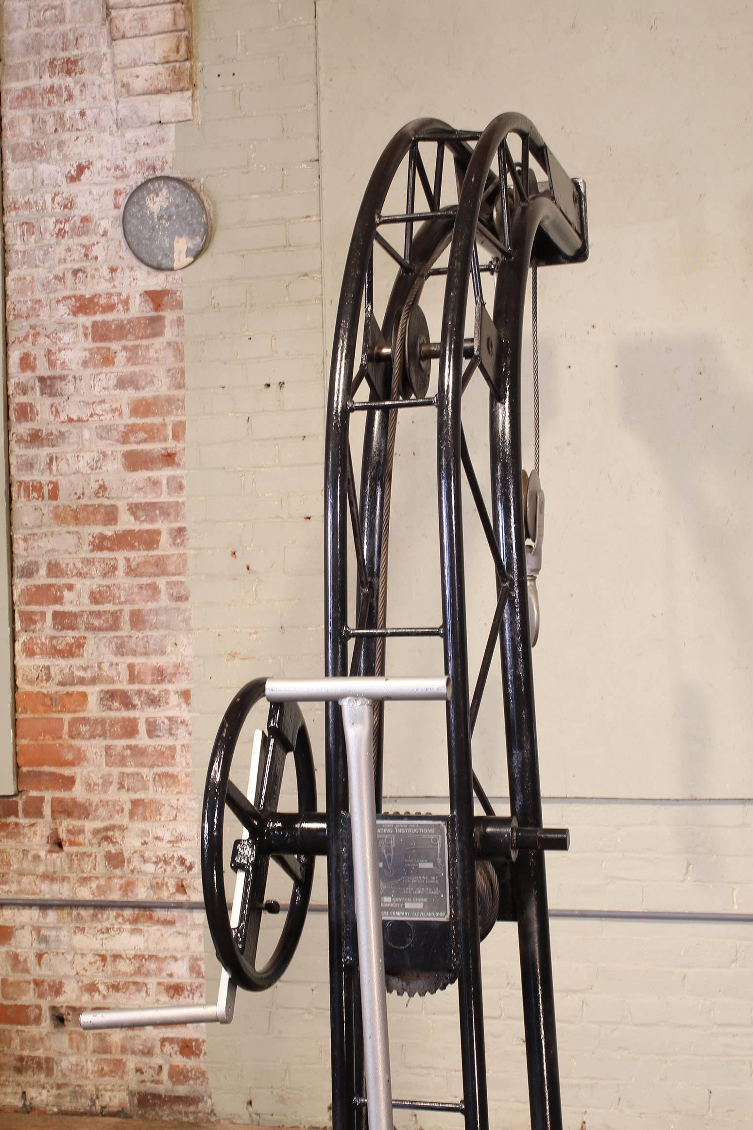 Vintage Industrial Engine Hoist Hanging Chair Frame 6