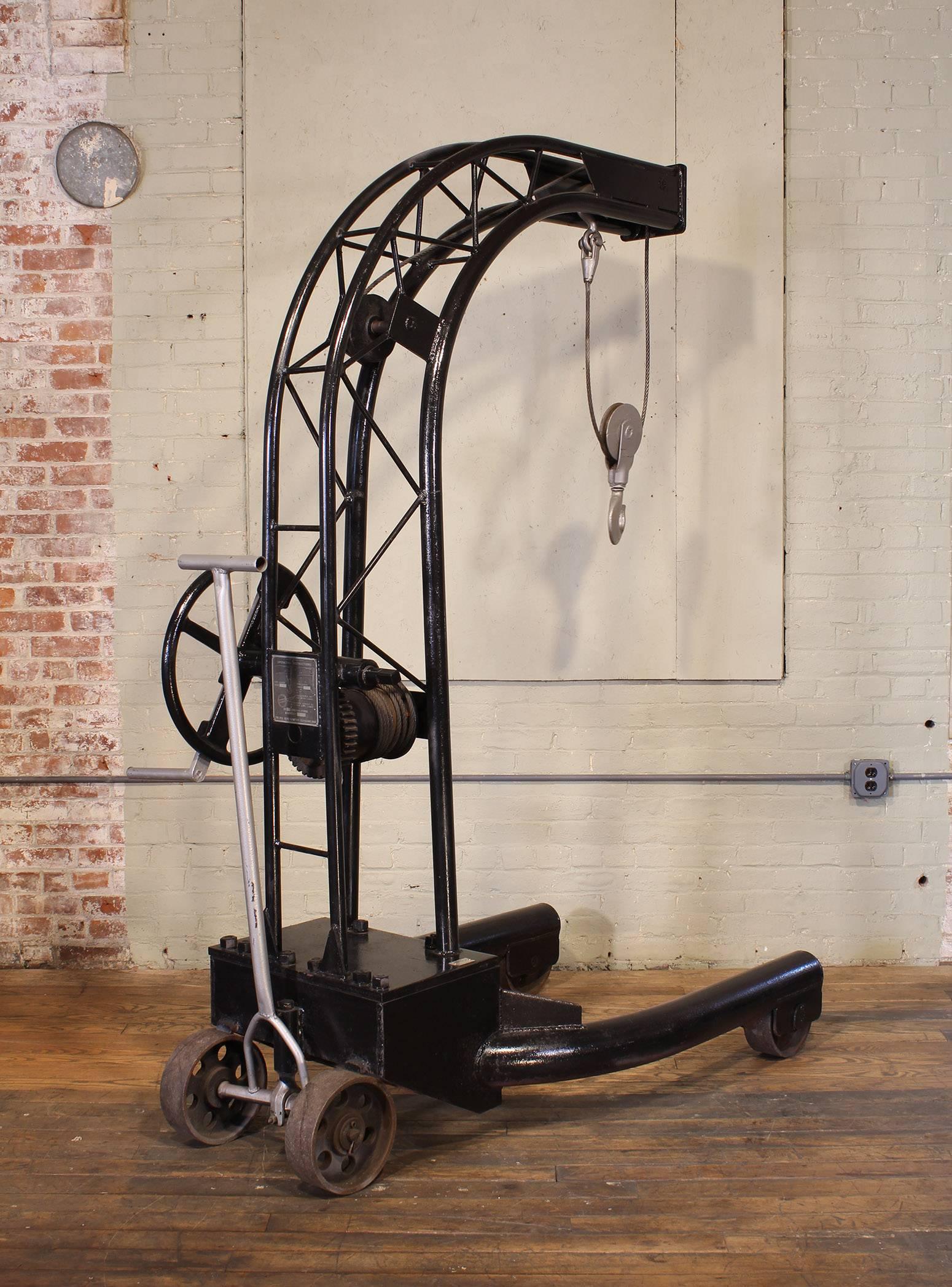 Vintage Industrial Engine Hoist Hanging Chair Frame 8