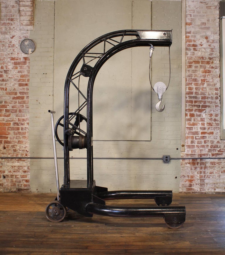 Vintage Industrial Engine Hoist Hanging Chair Frame at 1stDibs