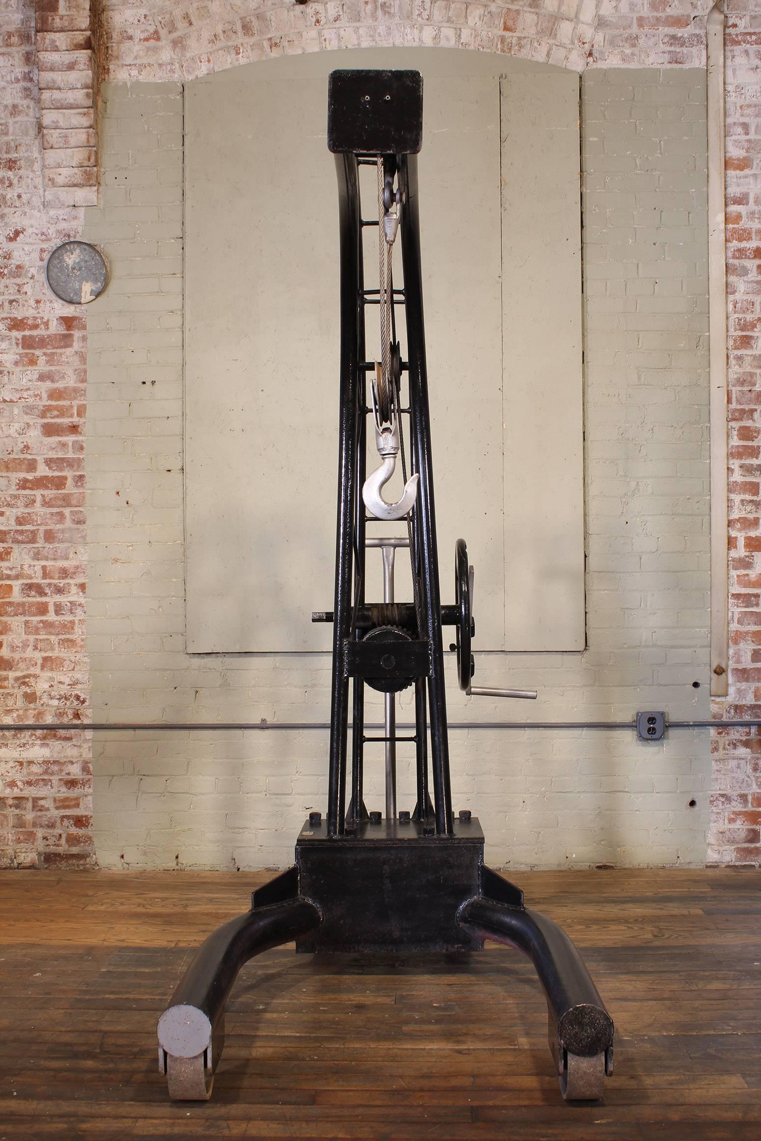Vintage Industrial Engine Hoist Hanging Chair Frame 11