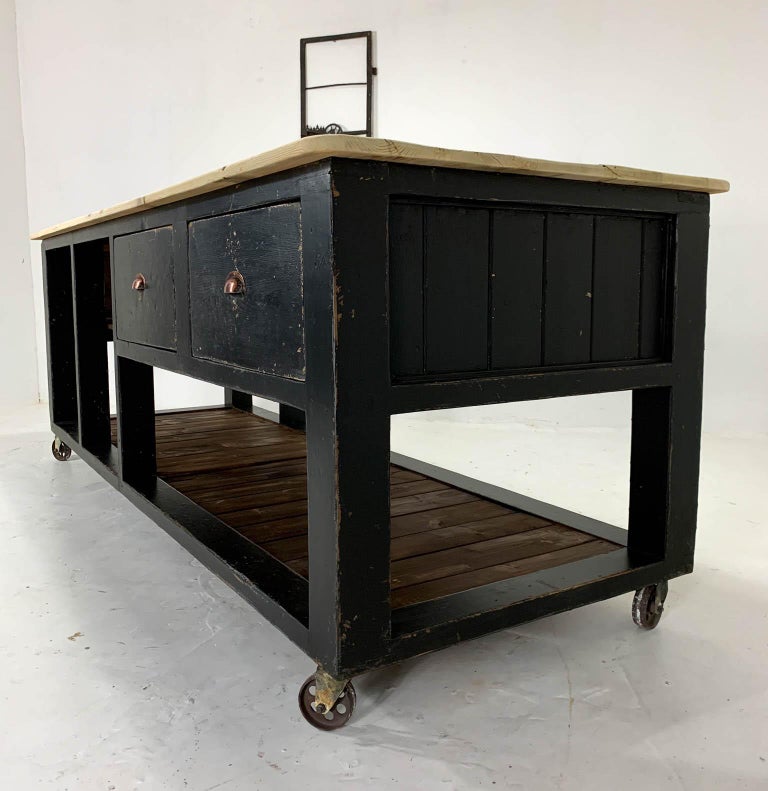 Vintage Industrial English Country House WorkTable ...