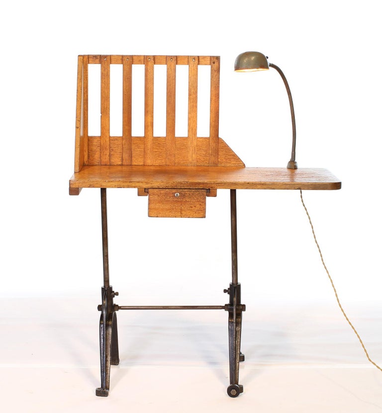 Vintage Industrial Entryway Hall Table or Desk with Clamp ...