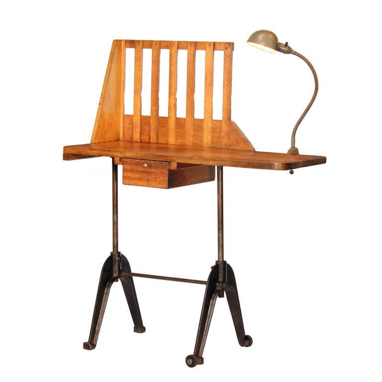 Vintage Industrial Entryway Hall Table or Desk with Clamp ...