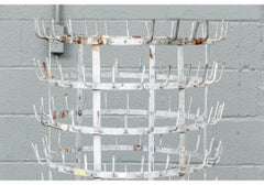 Vintage Industrial Era Bottle Drying Rack