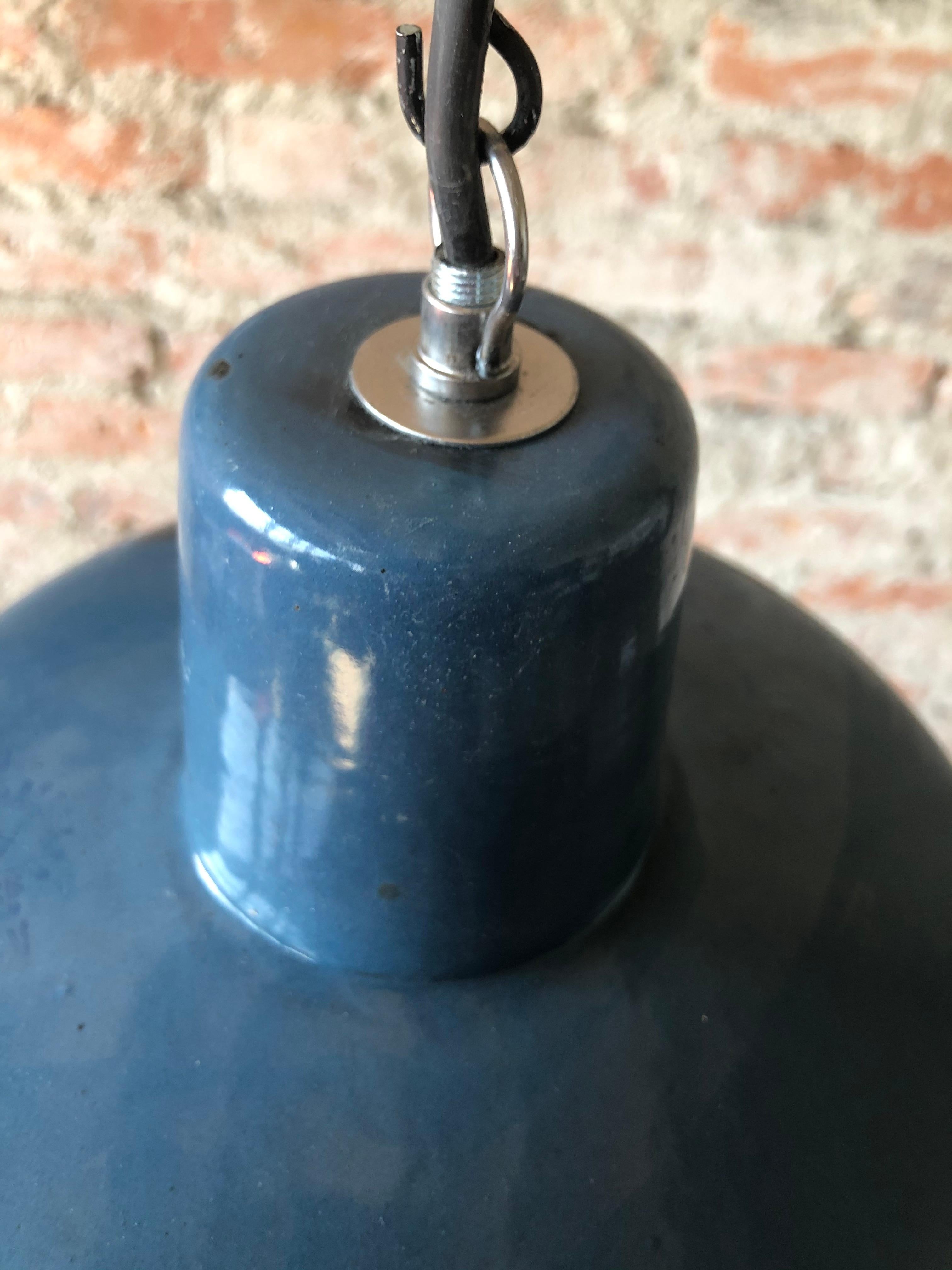 Vintage Industrial Factory Ceiling Lamp from Wikasy A23, 1960s For Sale 2