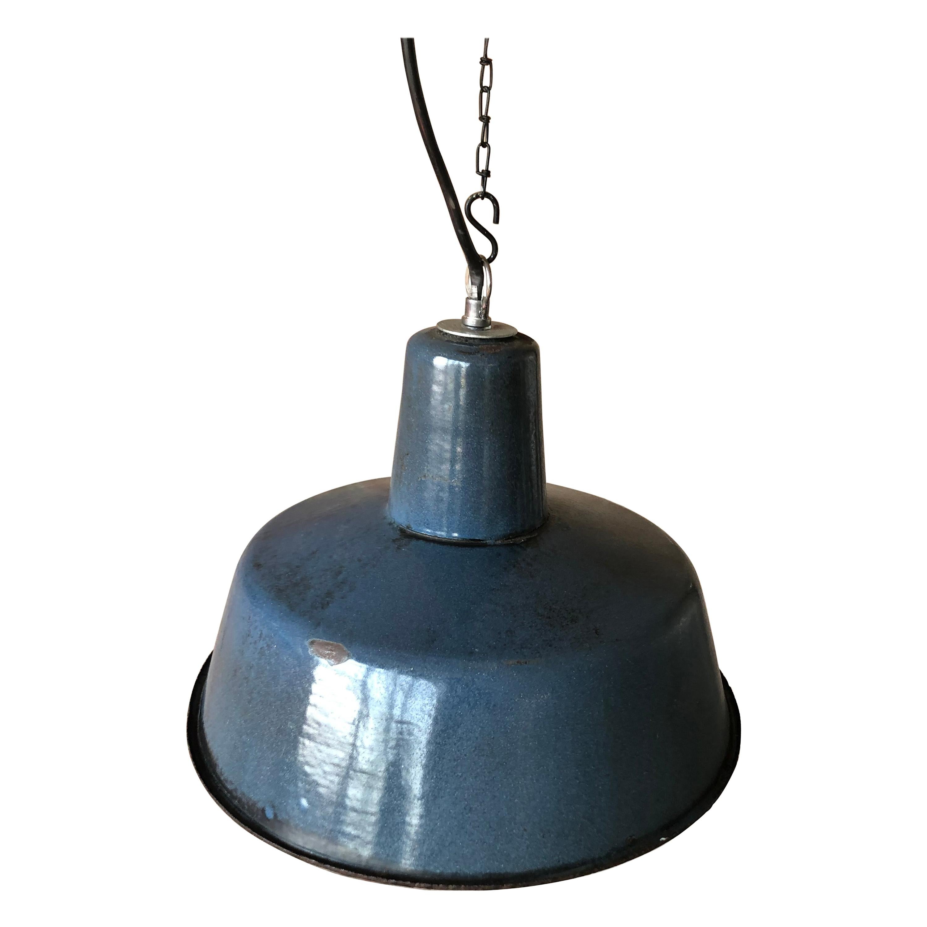 Vintage Industrial Factory Ceiling Lamp from Wikasy A23, 1960s For Sale