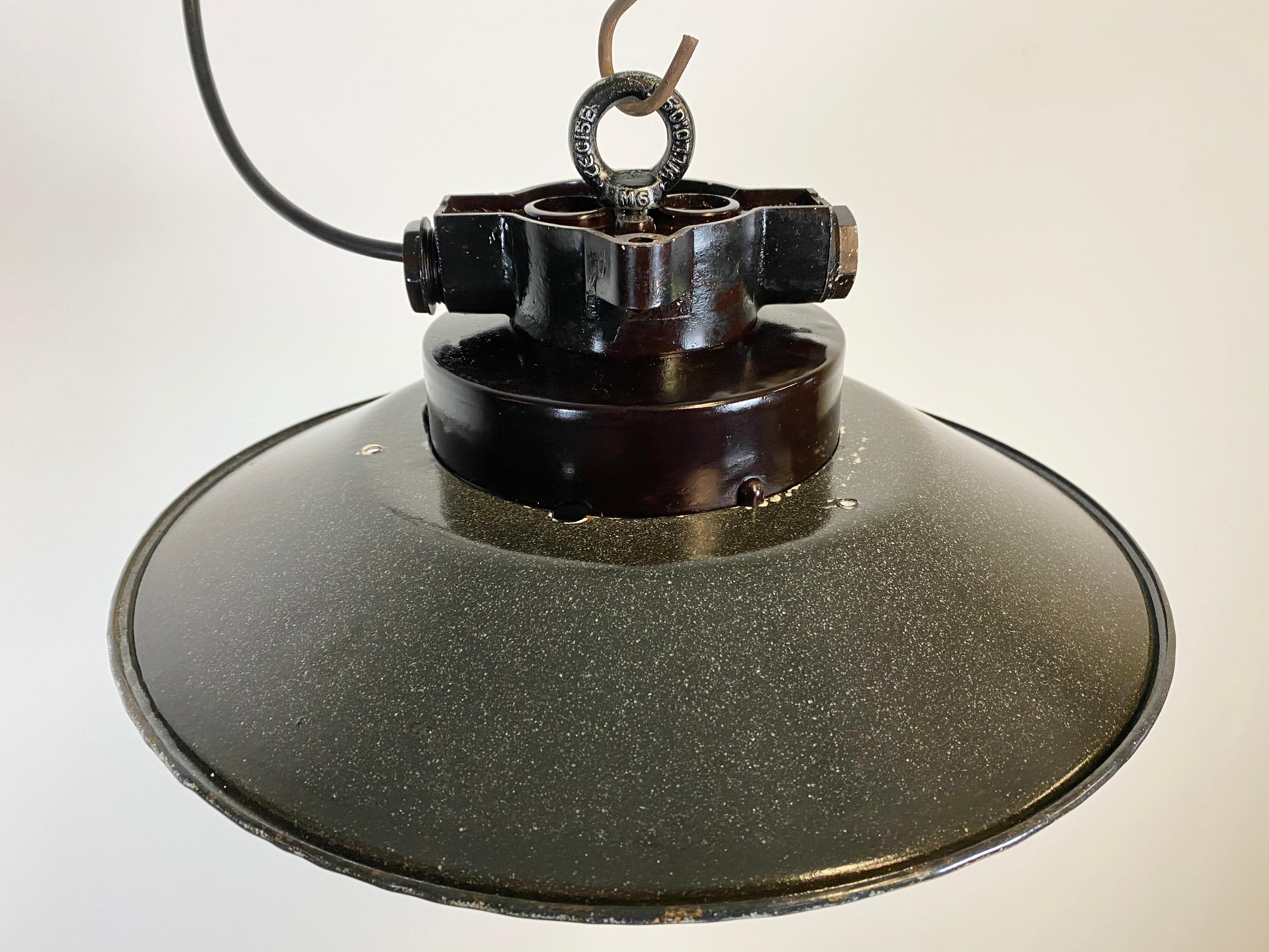 Czech Vintage Industrial Factory Hanging Light, 1970s For Sale
