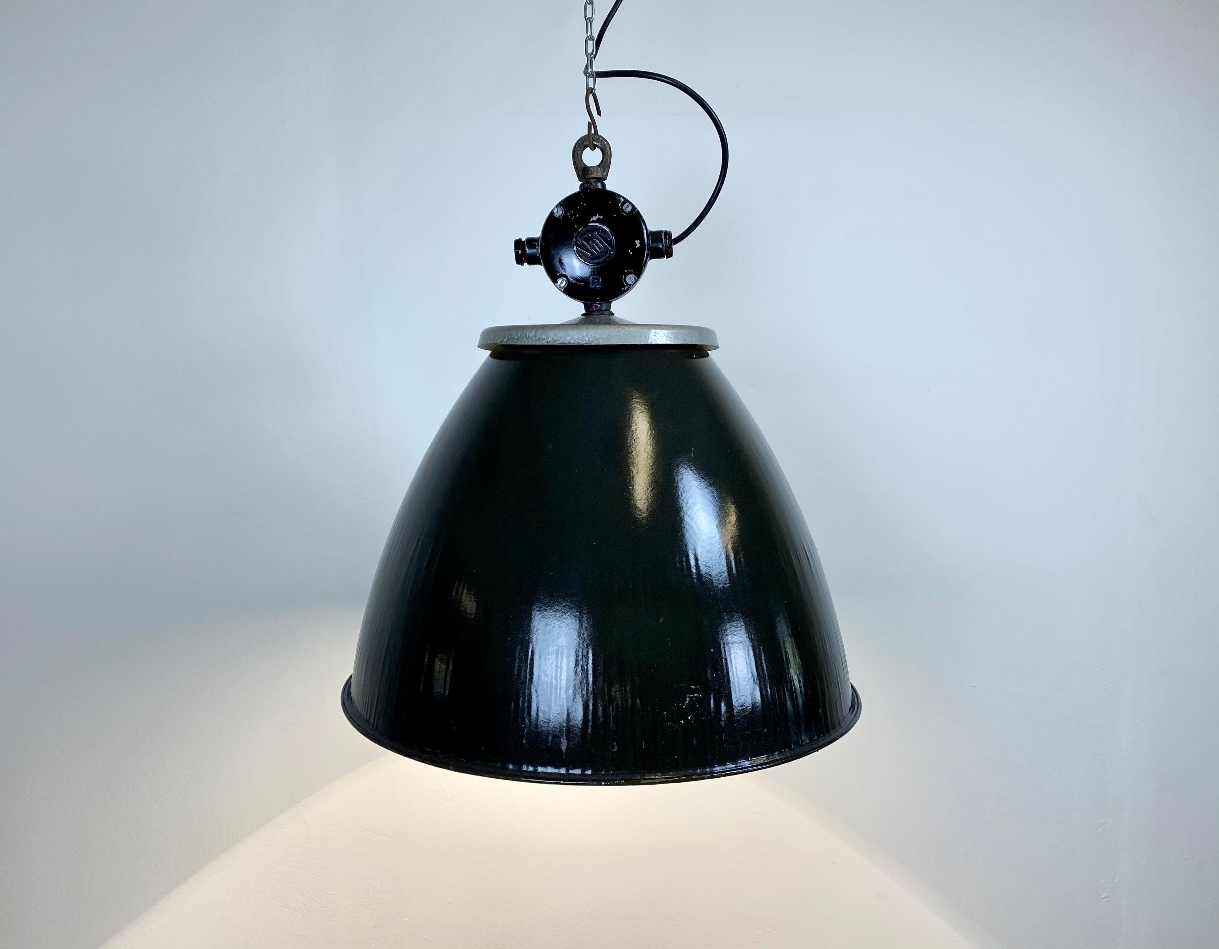 Cast Vintage Industrial Factory Lamp, 1960s For Sale