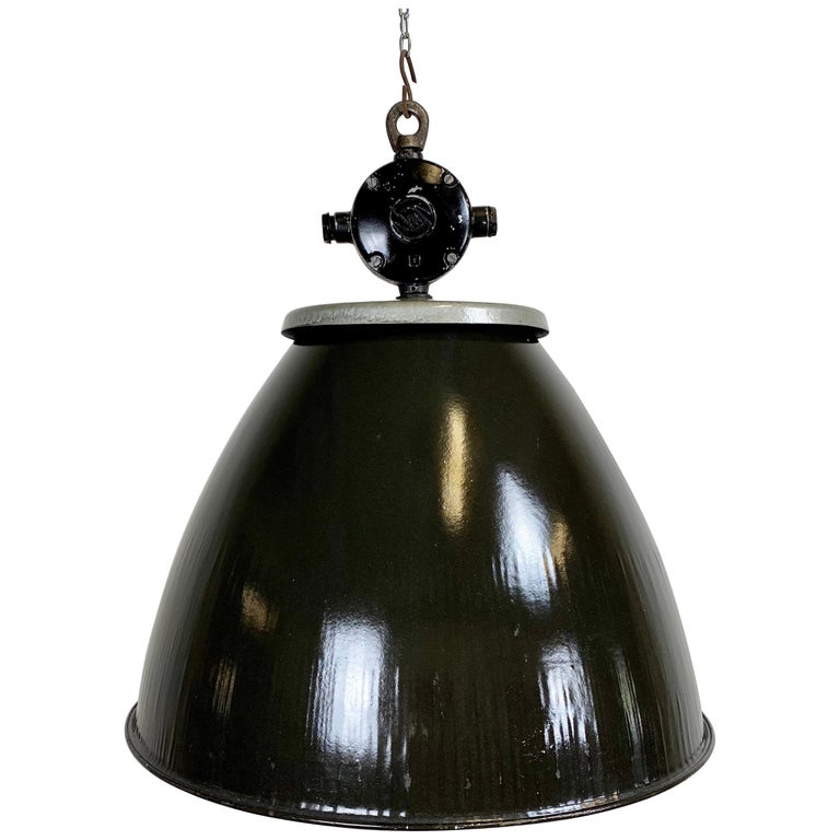 Vintage Industrial Factory Lamp, 1960s For Sale at 1stDibs | brown  chandeliers