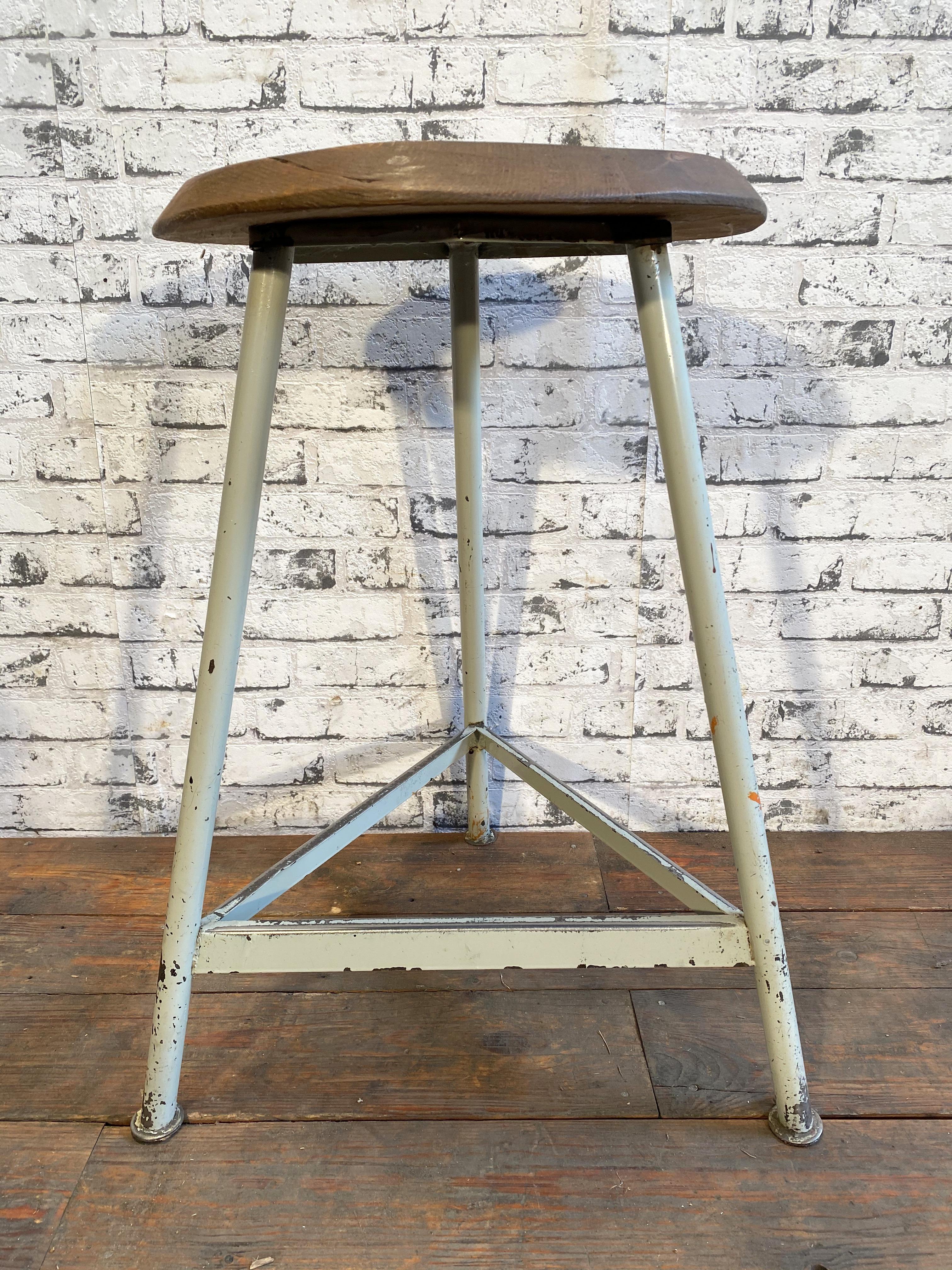 20th Century Vintage Industrial Factory Stool, 1960s
