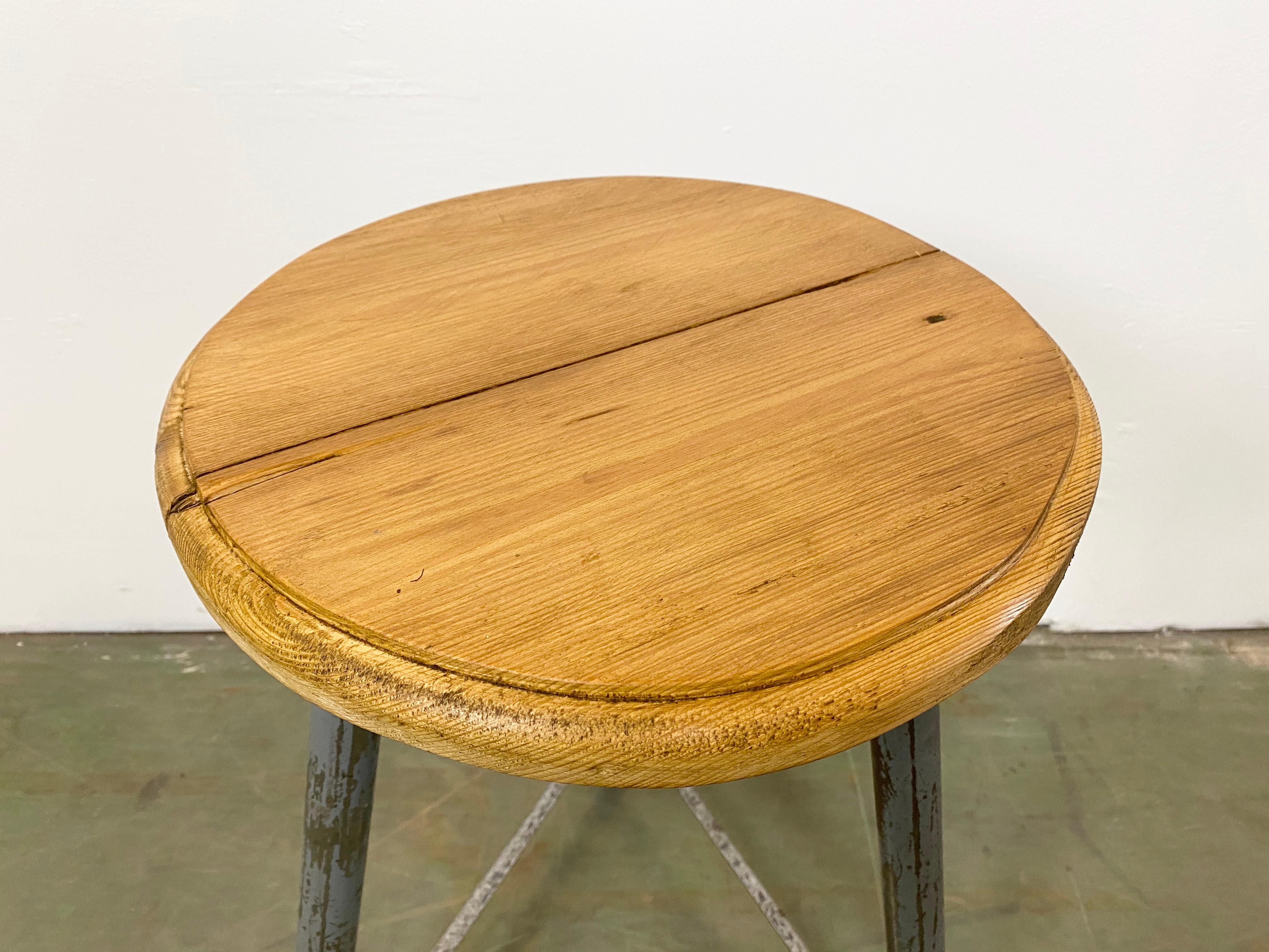 Vintage Industrial Factory Stool, 1960s 1