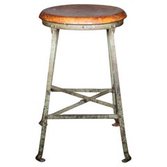 Vintage Industrial Factory Stool c.1940
