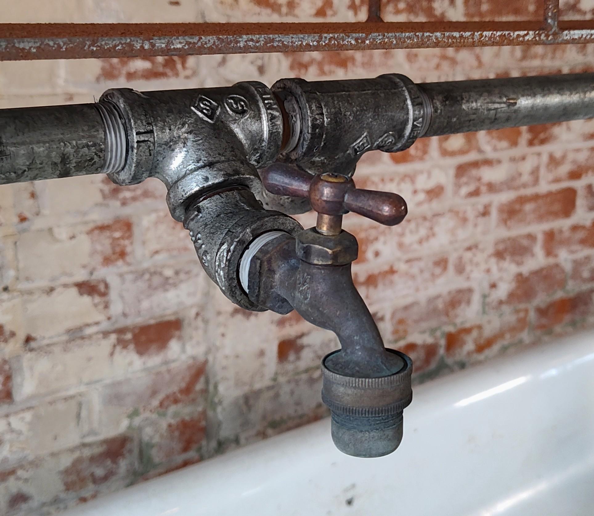Vintage Industrie Fabrik Trog Waschbecken im Angebot 6