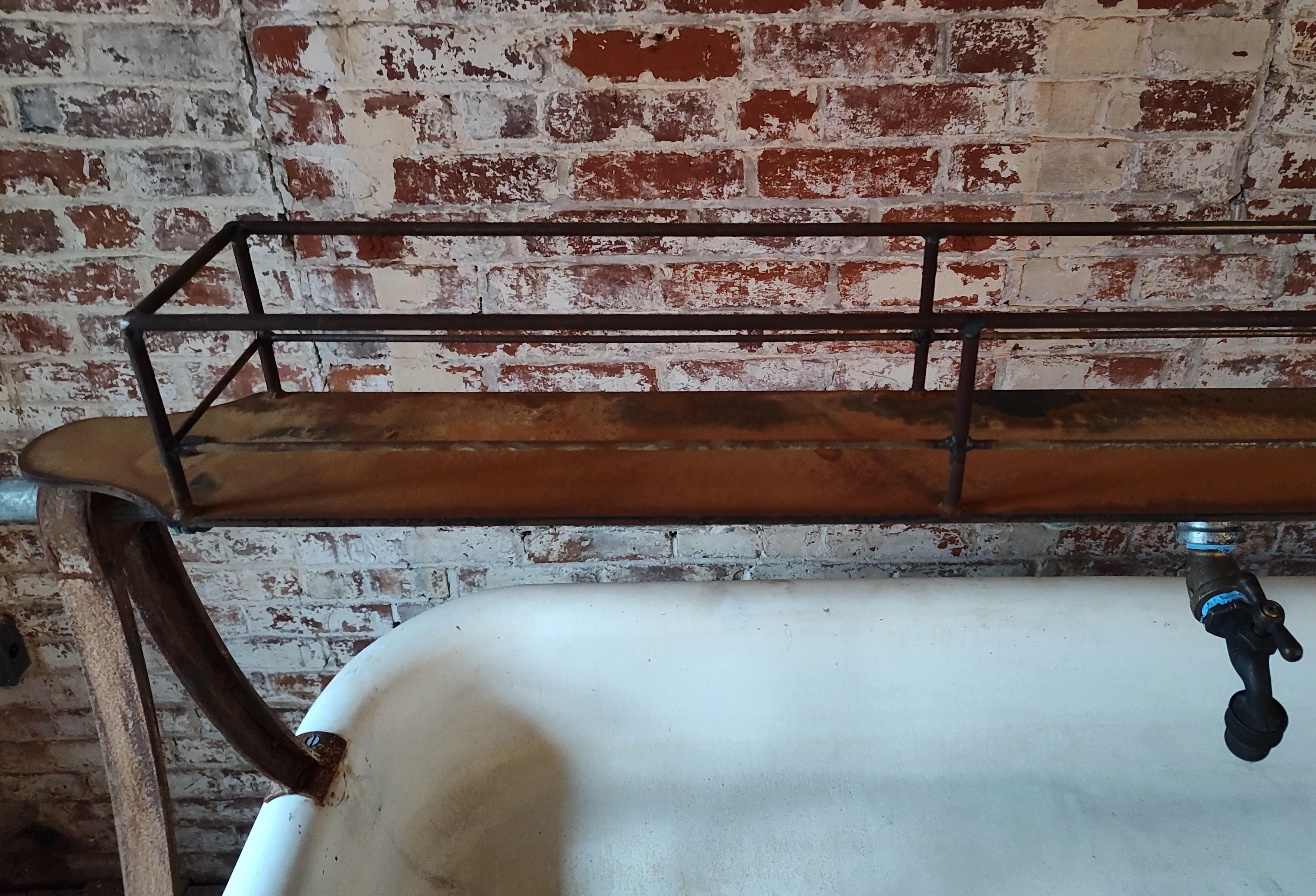 Vintage Industrial Factory Trough Sink For Sale 7