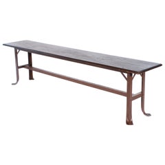 Vintage Industrial Factory Waiting Bench