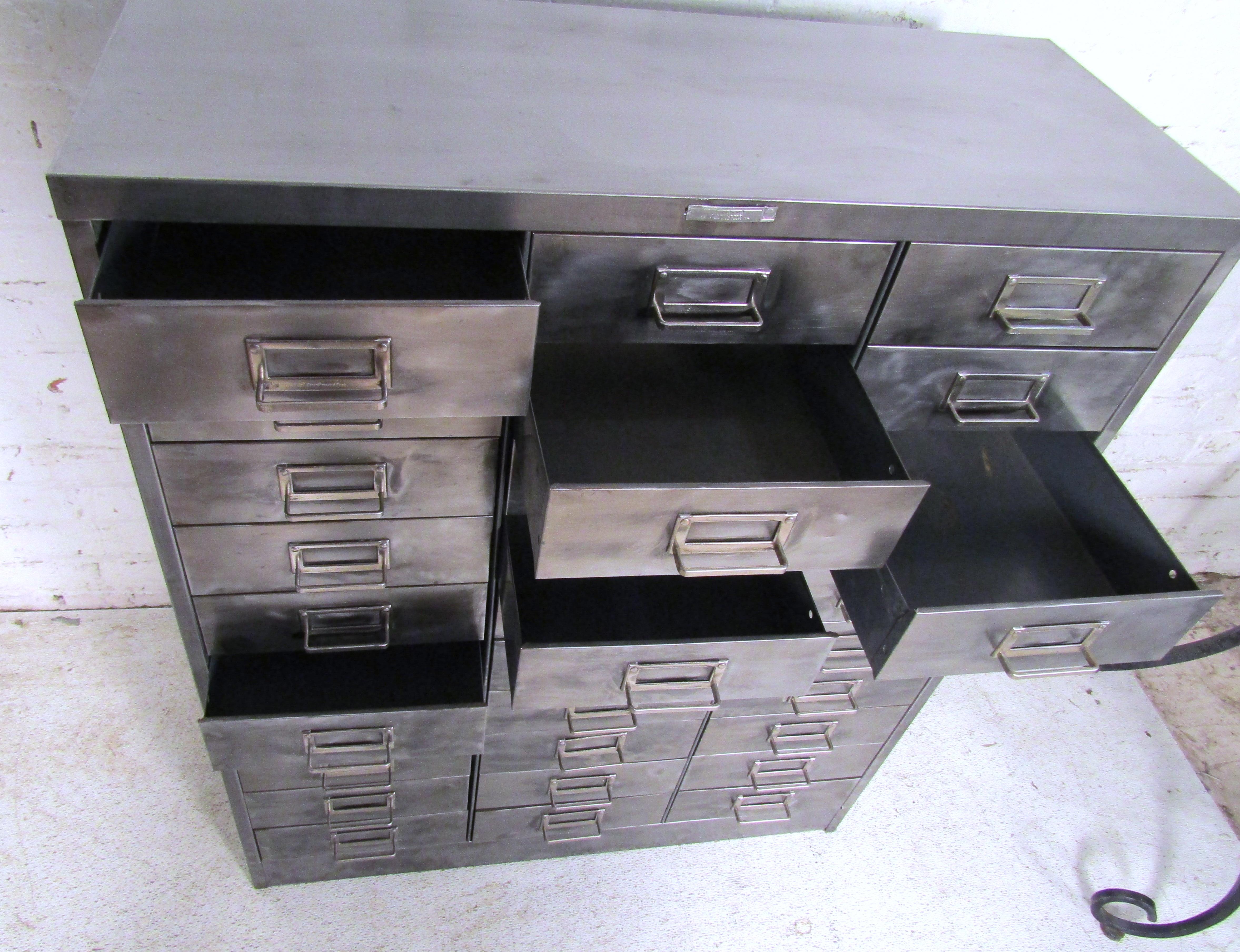 Vintage Industrial File Cabinet  1