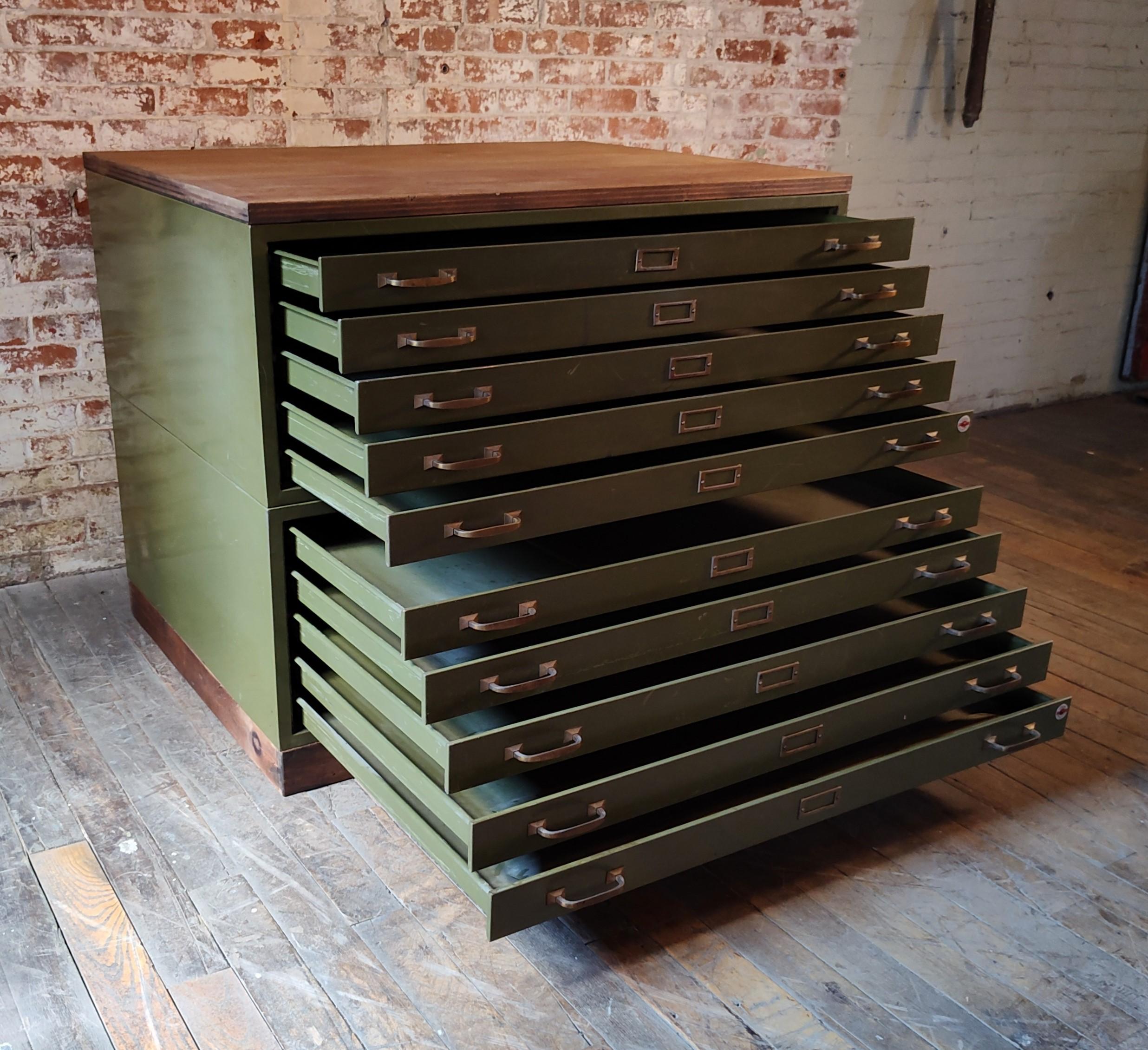 Flacher Aktenschrank Vintage Industrial 6