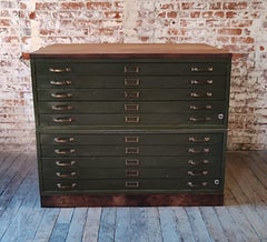 Vintage Industrial Flat File Cabinet