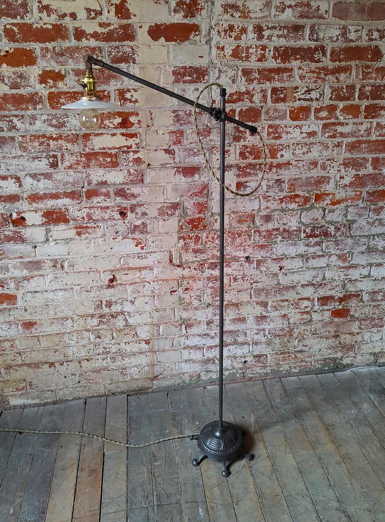 Vintage Industrial Table and Floor Lamp